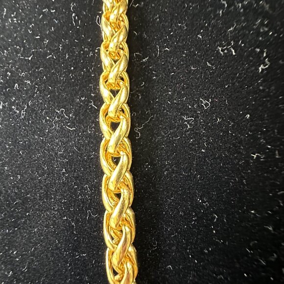 Vintage Joan Rivers 18K Gold Plated Black Heart Pendant Necklace - Picture 4 of 13